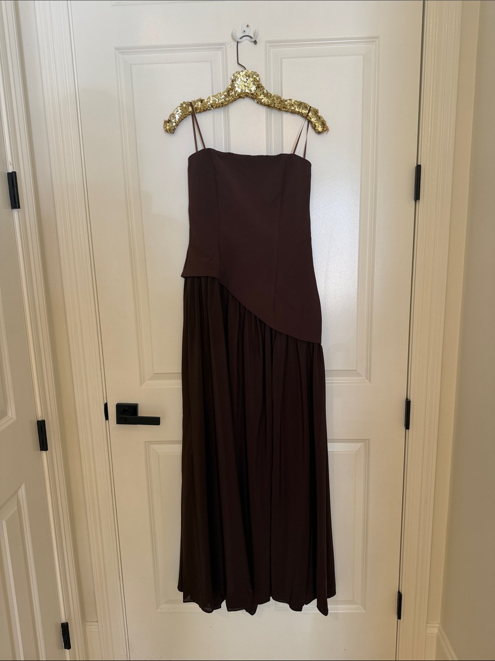 The O Boutique Strapless Brown Evening Gown